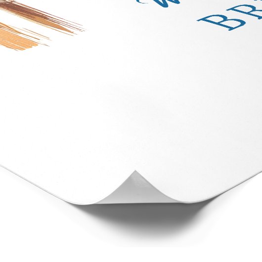 Bridal Shower Tea Party Welcome Poster ポスター (角)