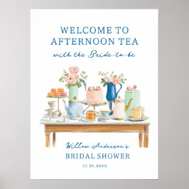 Bridal Shower Tea Party Welcome Poster ポスター