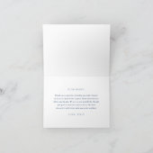 Bridal Shower Thank You Card Something Blue Stripe サンキューカード (内部)