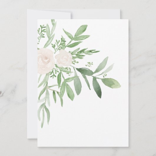 Bridal Shower Watercolor Invitation 案内状 (裏面)