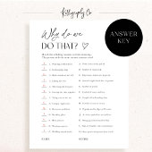 Bridal Shower Wedding Customs Matching Game Card 招待状