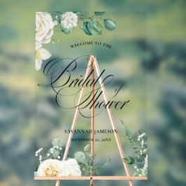 bridal shower welcome sign, eucalyptus bridal sign アクリルサイン