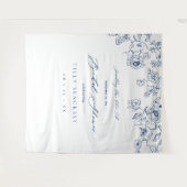 Bridal Shower Welcome Tapestry Something Blue Sign タペストリー (正面(横))