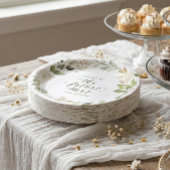 Bridal Shower White Floral Greenery ペーパープレート