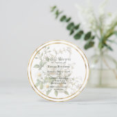 Bridal Shower White Roses Gold Frame セーブザデート (スタンド正面)
