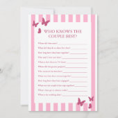 Bridal Shower Who Knows The Couple Best Game (正面)