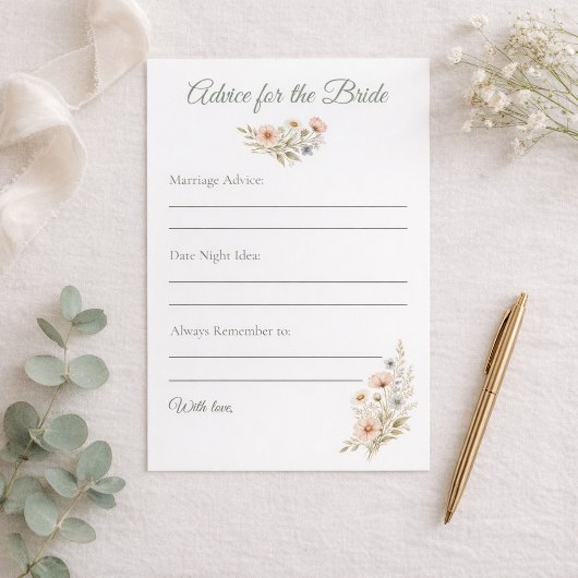 Bridal Shower Wildflower Advice for The Bride