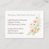 Bridal Shower Wildflower Garden Details エンクロージャーカード (正面)
