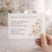 Bridal Shower Wildflower Garden Details エンクロージャーカード