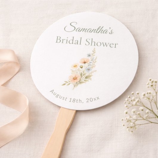 Bridal Shower Wildflower Garden Party ハンドファン