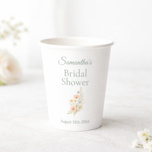 Bridal Shower Wildflower Garden Party  紙コップ