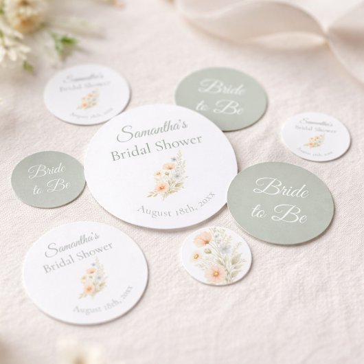 Bridal Shower Wildflower Garden Party Table コンフェッティ