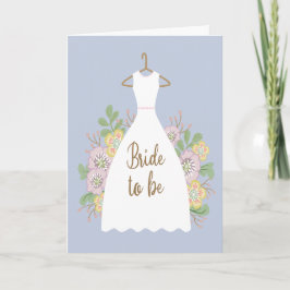 Bridal Shower with Dress and Flowers カード