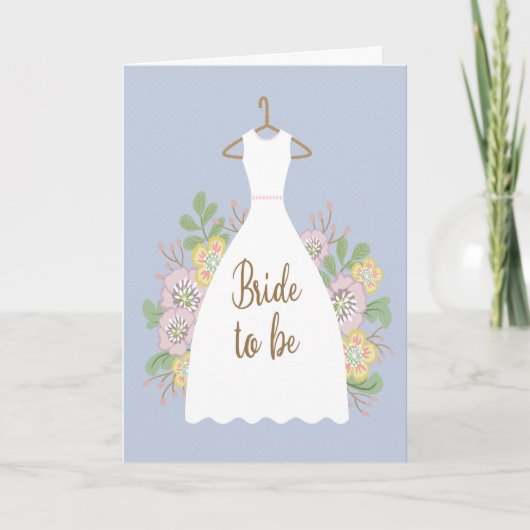 Bridal Shower with Dress and Flowers カード (正面)