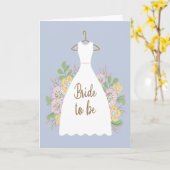 Bridal Shower with Dress and Flowers カード (黄色い花)