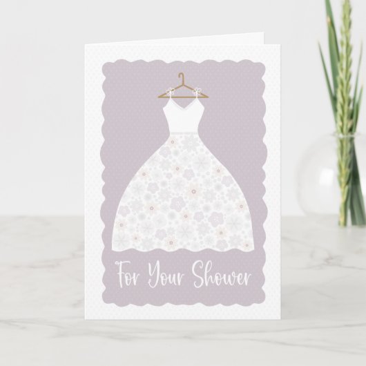 Bridal Shower with Flowery Dress カード (正面)
