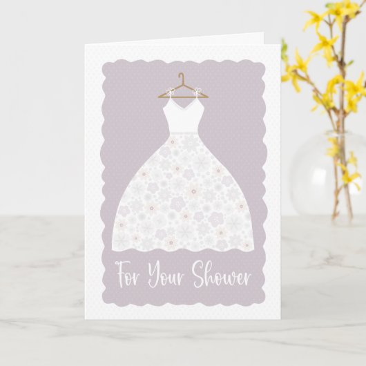 Bridal Shower with Flowery Dress カード (黄色い花)