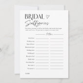 Bridal Shower Word Trivia Party Game Card 招待状 (正面)