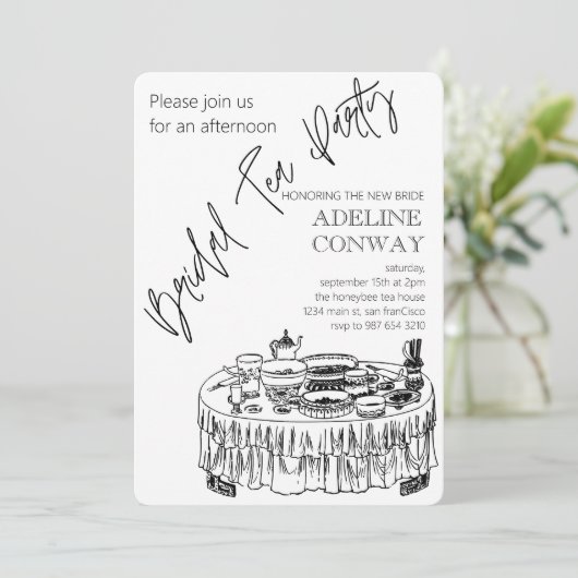 Bridal Tea Celebration 招待状 (スタンド正面)