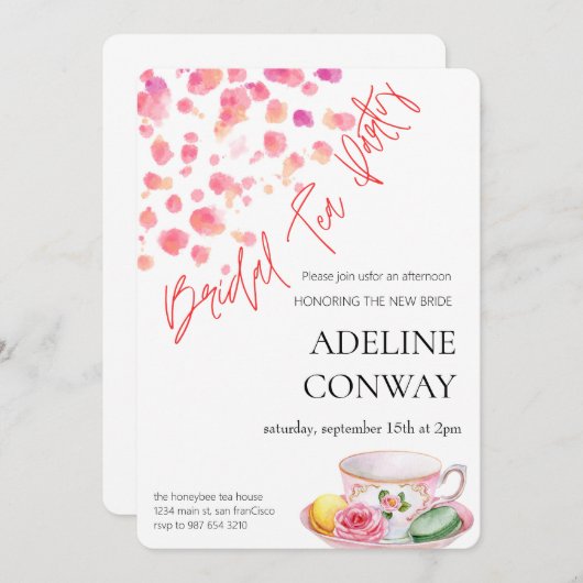 Bridal Tea Celebration 招待状 (正面/裏面)