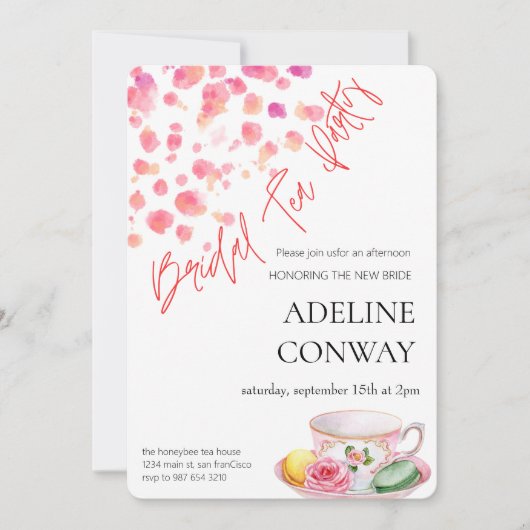 Bridal Tea Celebration 招待状 (正面)