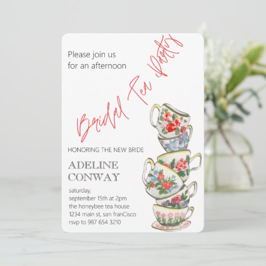 Bridal Tea Celebration 招待状 (スタンド正面)
