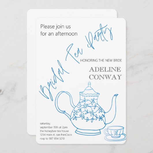 Bridal Tea Celebration 招待状 (正面/裏面)