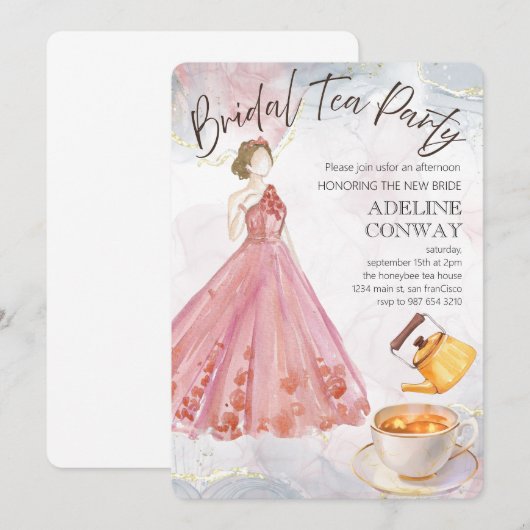 Bridal Tea Celebration 招待状 (正面/裏面)