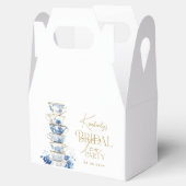 Bridal Tea Party Chinoiserie Blue Bridal Shower フェイバーボックス (オープン)