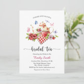 Bridal Tea Party Floral Bridal Shower  招待状 (スタンド正面)