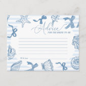 Bridal Toast On The Coast Seashells Advice Bridal エンクロージャーカード (正面)