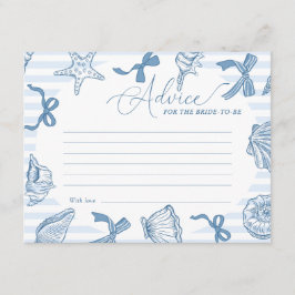 Bridal Toast On The Coast Seashells Advice Bridal エンクロージャーカード