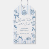 Bridal Toast On The Coast Seashells Bridal Shower ギフトタグ (正面)