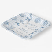 Bridal Toast On The Coast Seashells Bridal Shower ペーパープレート (傾斜あり)