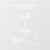 Bridal White Weddings Celebrating Love Romance ウィンドウサイン (シート)