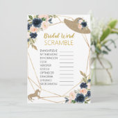 Bridal Word Scramble Horse Race Hat Theme Game 招待状 (スタンド正面)