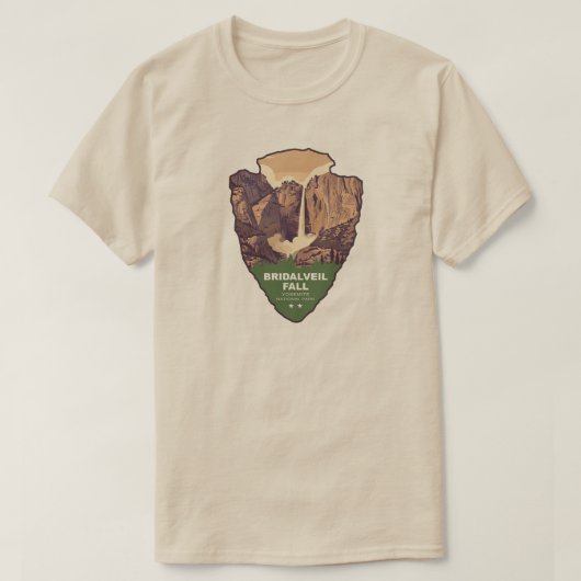 Bridalveil Fall Yosemite National Park Arrowhead Tシャツ (デザイン正面)