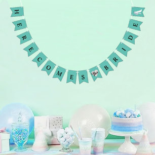 BRIDEここ来ザブライドブライダルシャワーパーティー バンティングフラッグ