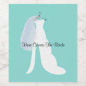 BRIDEここ来ザブライドブライダルシャワーパーティー ワインラベル (シングルラベル)