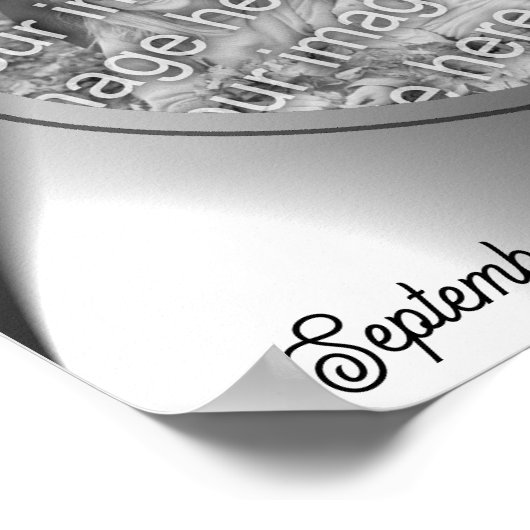 BrideとGroom独自の写真を作成 ポスター (角)