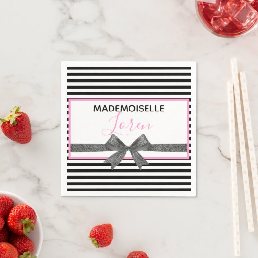 BRIDEグラムパリジャンテーマオートクチュールシャワーパーティー スタンダードカクテルナプキン (インサイチュ)