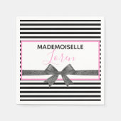 BRIDEグラムパリジャンテーマオートクチュールシャワーパーティー スタンダードカクテルナプキン (正面)