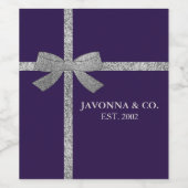 BRIDEシルバーブライダルベビー誕生日祝パーティー ワインラベル (シングルラベル)