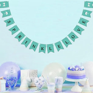 BRIDEスプリンクルラブブライダルシャワーパーティー バンティングフラッグ