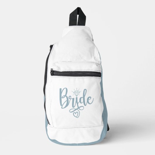 BRIDEダスティブルーホワイト スリングバッグ (正面)