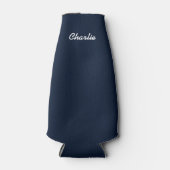 BRIDEネイビーブルーグリーンウェディングパーティーマイミー花婿介添人 ボトルクーラー (正面)