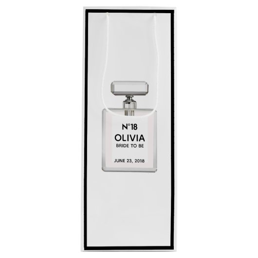 BRIDEパリジャンテーマシャワーブライダル誕生日パーティー ワインギフトバッグ (正面)