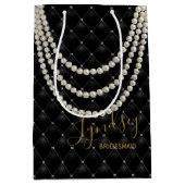 BRIDEパリジャンテーマブライデスメイドシャワーパーティー ミディアムペーパーバッグ (正面)