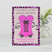 BRIDEラブピンクリンジェリーブライダルシャワーパーティー 招待状 (スタンド正面)