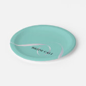 BRIDEリボパーソナライズされたンブライダルシャワーパーティー ペーパープレート (アングル)